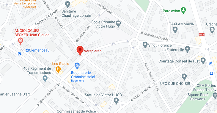 plan accès Verspieren Thionville